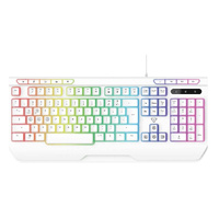 Laser White RGB Full Size Gaming Keyboard Multimedia Keys