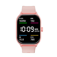 Laser V-Fitness Smart Watch 2 Inch Touch Screen Pink