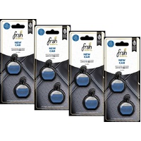 FrshScents Car Air Freshener Clip Vent Odor Eliminator Twin Pack x4