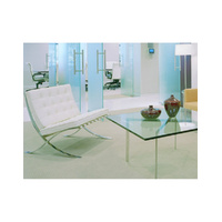 Sky Blue Furniture White Barcelona Chair Classic Replica