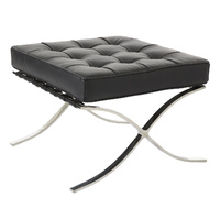 Sky Blue Furniture Black Barcelona Ottoman Classic Replica