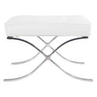 Sky Blue Furniture White Barcelona Ottoman Classic Replica