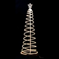 Samland 185cm LED Spiral Christmas Tree Rope Light Warm White