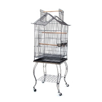Samland Bird Parrot Cage with Stand Cockatiel Amazon African Grey Black