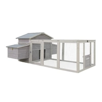 Samland Wooden Chicken Coop with Spacious Run – Outdoor Waterproof Hen House for Multiple Chickens