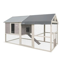 Samland Large Wooden Backyard Chicken Coop with Big Run and Nesting Boxes