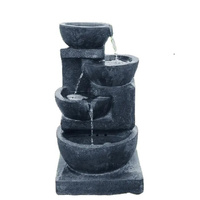 Samland 4 Tier Cascading Solar Water Fountain Feature