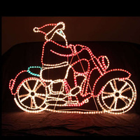Samland LED Santa on Harley Motorcycle Rope Light Christmas