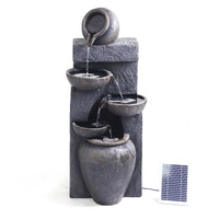 Samland 5-Tier Solar Water Fountain Rustic Pouring Pots