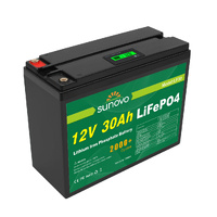 Samland 12V 30AH LiFePO4 Deep Cycle Rechargeable Lithium Battery
