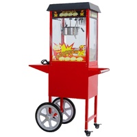 Samland 8oz Popcorn Machine Maker Wheeled Cart Warmer Deck