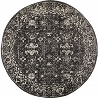 Rug Culture Evoke 252 Charcoal Round Rug 150x150cm