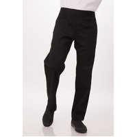 Chef Works Lightweight Black M Slim Men's Chef Pants