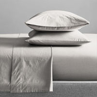 Renee Taylor 300 TC Organic Cotton Moonbeam Split King Sheets