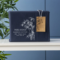 Park Avenue Bamboo Cotton 500TC Indigo Queen Sheet Set