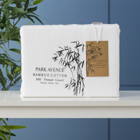 Park Avenue Bamboo Cotton 500TC White Mega Queen Sheet Set
