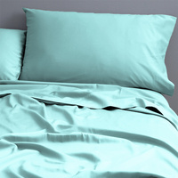Park Avenue Natural Cotton 500TC Turquoise Sheet Set Double