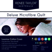 Renee Taylor 600 GSM King Quilt - Microfibre Filled Cotton Cover