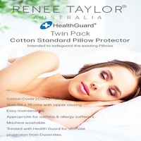 Renee Taylor Twin Pack Cotton Pillow Protectors Standard