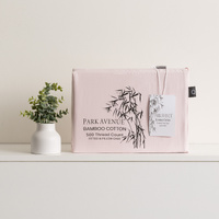Park Avenue 500 Thread Count Peach Bamboo Cotton Super King Duvet Cover Set