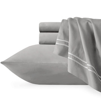 Renee Taylor Strada 1000 Thread Count Egyptian Cotton Silver White Queen Quilt