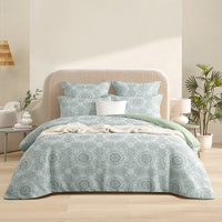 Renee Taylor Rizz Sage Jacquard Double Quilt Cover Set