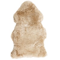Natural New Zealand Sheepskin Champagne Rug 105x70cm by Rug Culture