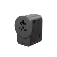 AUKEY GlobeMate 65W GaN Universal Travel Adapter with 2 USB-C + USB-A for 200+ Countries – PA-TA11A