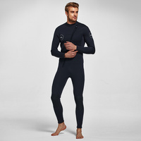 Men's 3mm Full Wetsuit for Surfing Diving & Cold Water Swimming – Front-Zip Neoprene Suit with UV Protection and Flexible Fit(Black,XL)  | Other Color