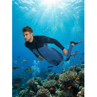 Men's 3mm Full Wetsuit for Surfing Diving & Cold Water Swimming – Front-Zip Neoprene Suit with UV Protection and Flexible Fit(Grey,XXL)  | Other Color