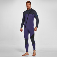 Men's 3mm Full Wetsuit for Surfing Diving & Cold Water Swimming – Front-Zip Neoprene Suit with UV Protection and Flexible Fit(Purple,XXXL)  | Other Co