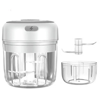 Mini Electric Meat Grinder & Garlic Crusher 2-in-1