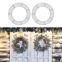 Metal Wreath Round Iron Ring Christmas Decoration