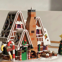 Santa Claus Gingerbread House Building Blocks Set