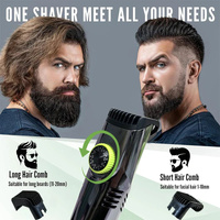 Cordless Beard Trimmer Electric Shaver 20 Trim Settings