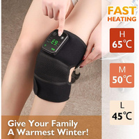 Cordless Heating Knee Pad With Massage Function Black