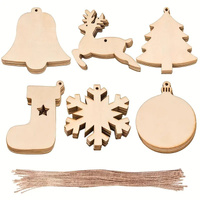 DIY Wooden Christmas Tree Ornaments Craft Set 60Pcs