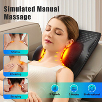 Heated Neck & Back Massager Pillow Cushion