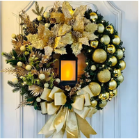 Snowman Fruit Nut Christmas Wreath