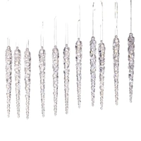 Acrylic Christmas Icicle Ornaments 13cm Hanging Decor