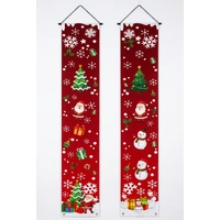 Trendbay \2D Christmas Door Banner Festive Front Porch Sign