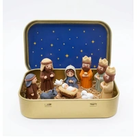 Handcrafted Mini Christmas Nativity Scene Set