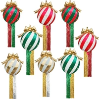 Inflatable Christmas Ornament Set Striped Hanging Decor