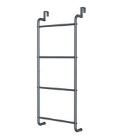 Over The Door Towel Rack Metal Behind Door Hanger for Bathroom Bedroom-Grey