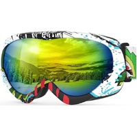 OutdoorMaster Kids Ski Goggles - Helmet Compatible Snow Goggles for Boys & Girls with 100% UV Protection-01VLT 13％-OM-6