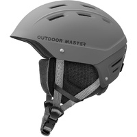 OutdoorMaster Kelvin II Ski Snow Sport Helmet | Adjustable Dial Fit Snowboard Helmet for Men Women & Youth,ASTM Certified,14 Vents-Matte Gray-M
