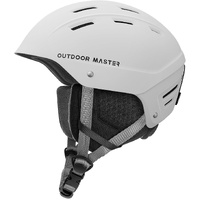 OutdoorMaster Kelvin II Ski Snow Sport Helmet | Adjustable Dial Fit Snowboard Helmet for Men Women & Youth,ASTM Certified,14 Vents-Matte White-L