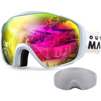 OutdoorMaster Ski Goggles with Cover Snowboard Snow Goggles OTG Anti-Fog -100% UV Protection-OM-18