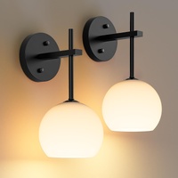 Wall Sconces Set of 2 Wireless Battery Operated RGB CCT Remote