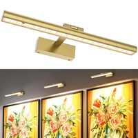 Wireless Picture Light 16 inch Battery Operated CCT Rotatable Gold